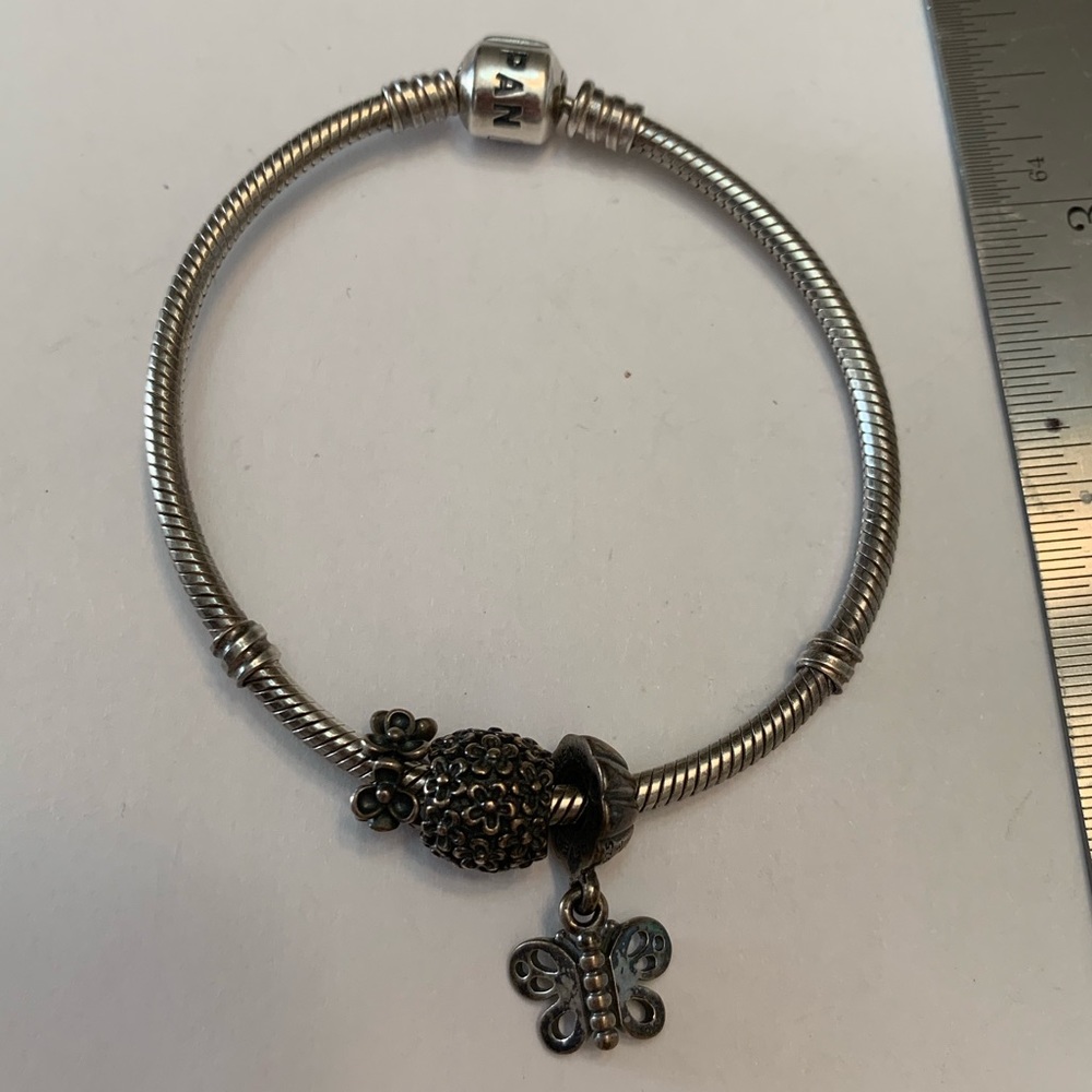 Vintage Pandora Barrel Clasp Bracelet Sterling